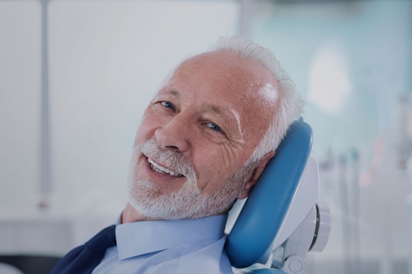man in dentist's chair