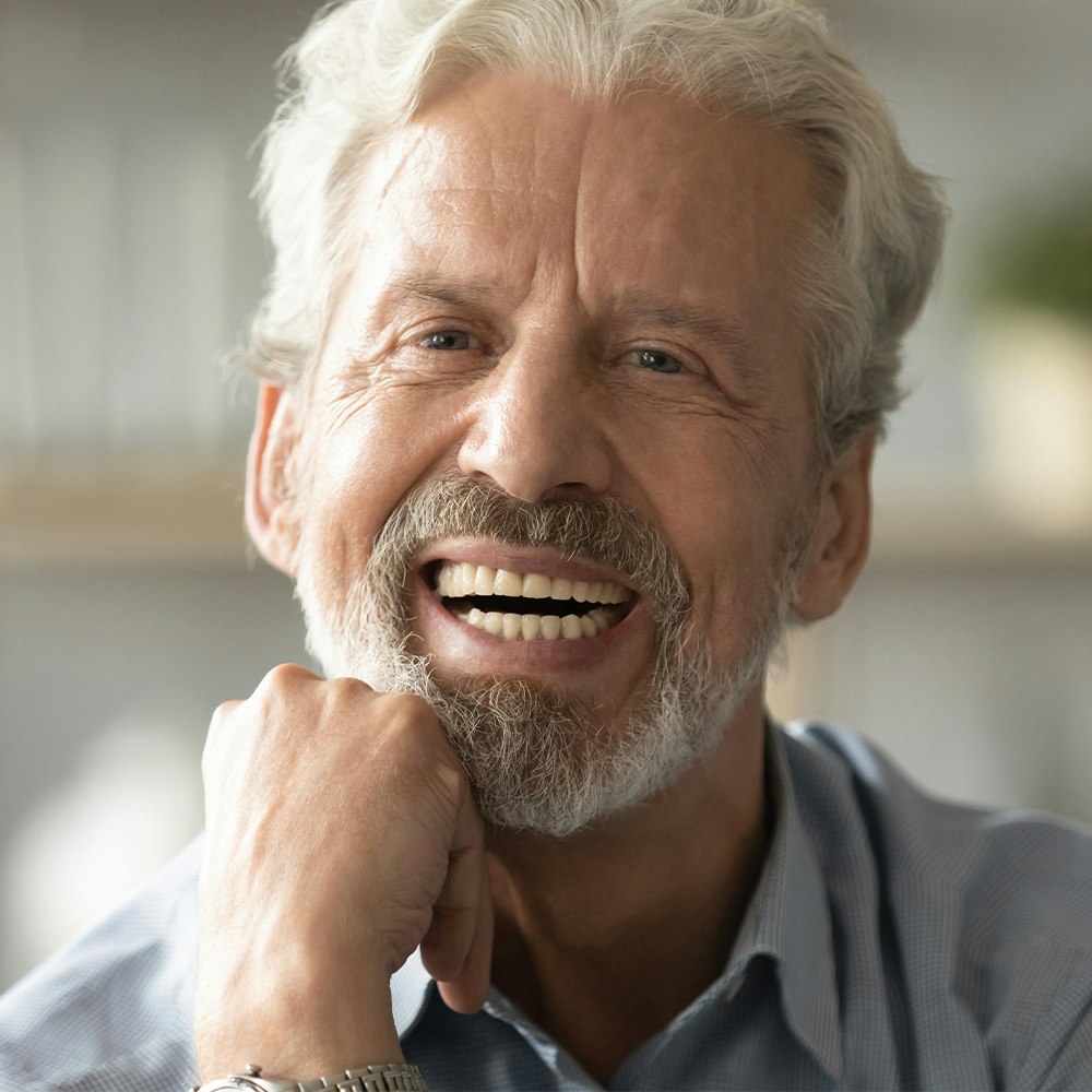 Smiling older man