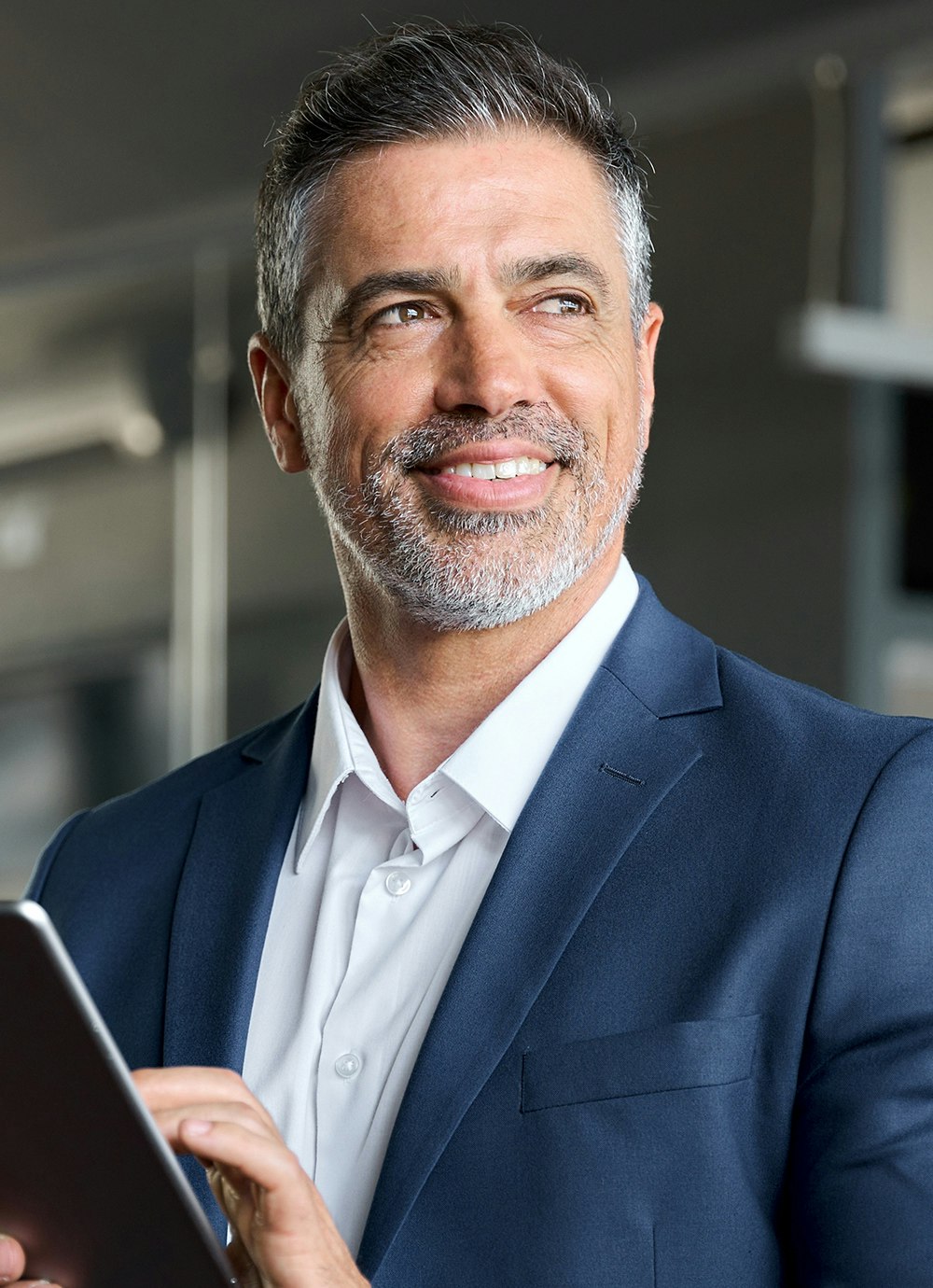 a smiling businessman