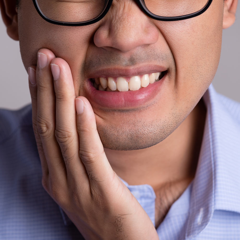 Man with gum disease