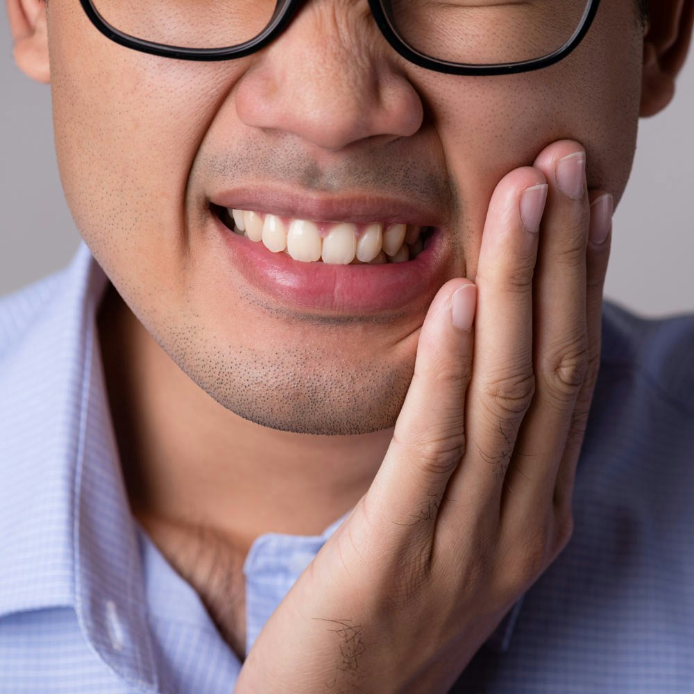 Man with gum disease
