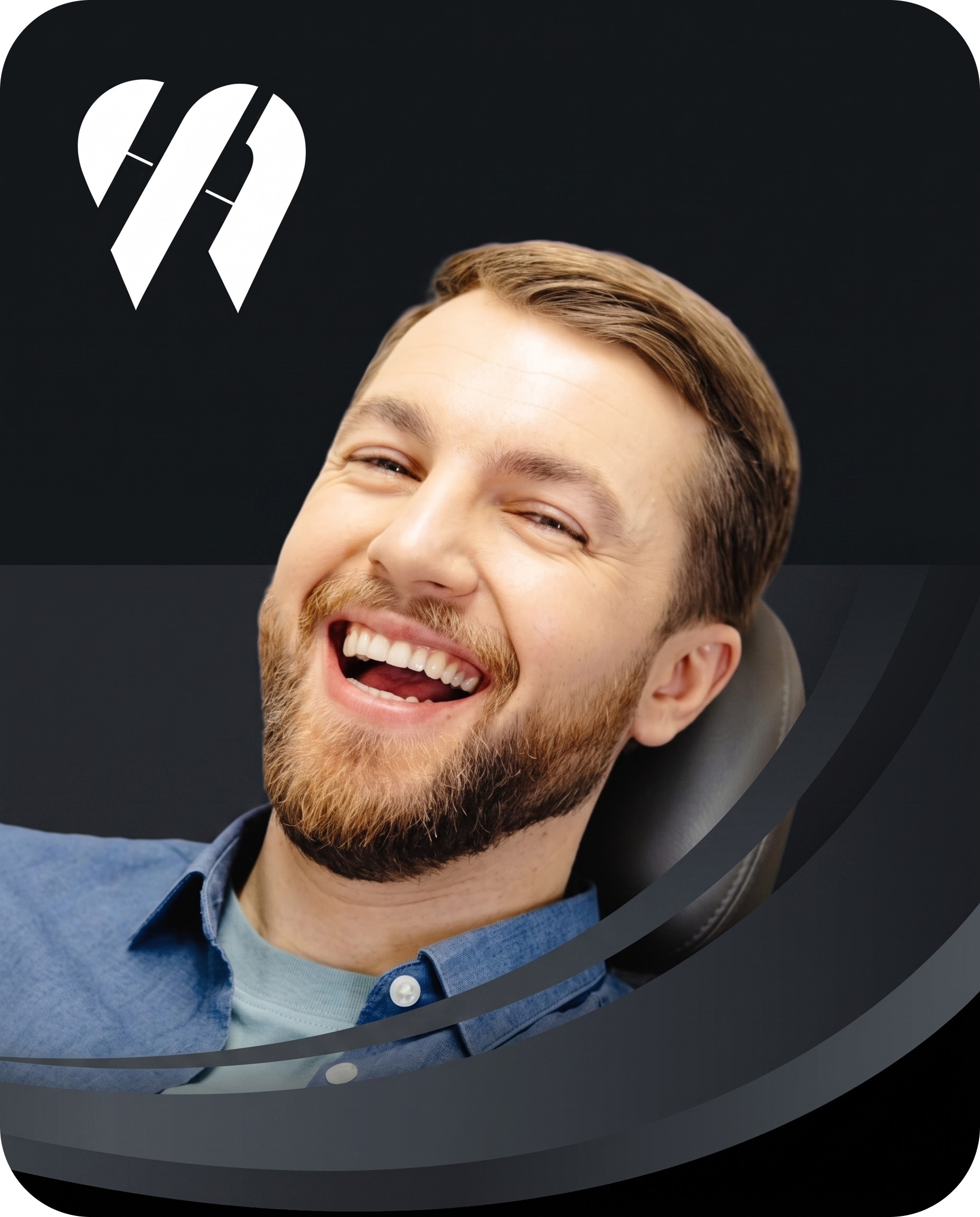 Smiling dental patient