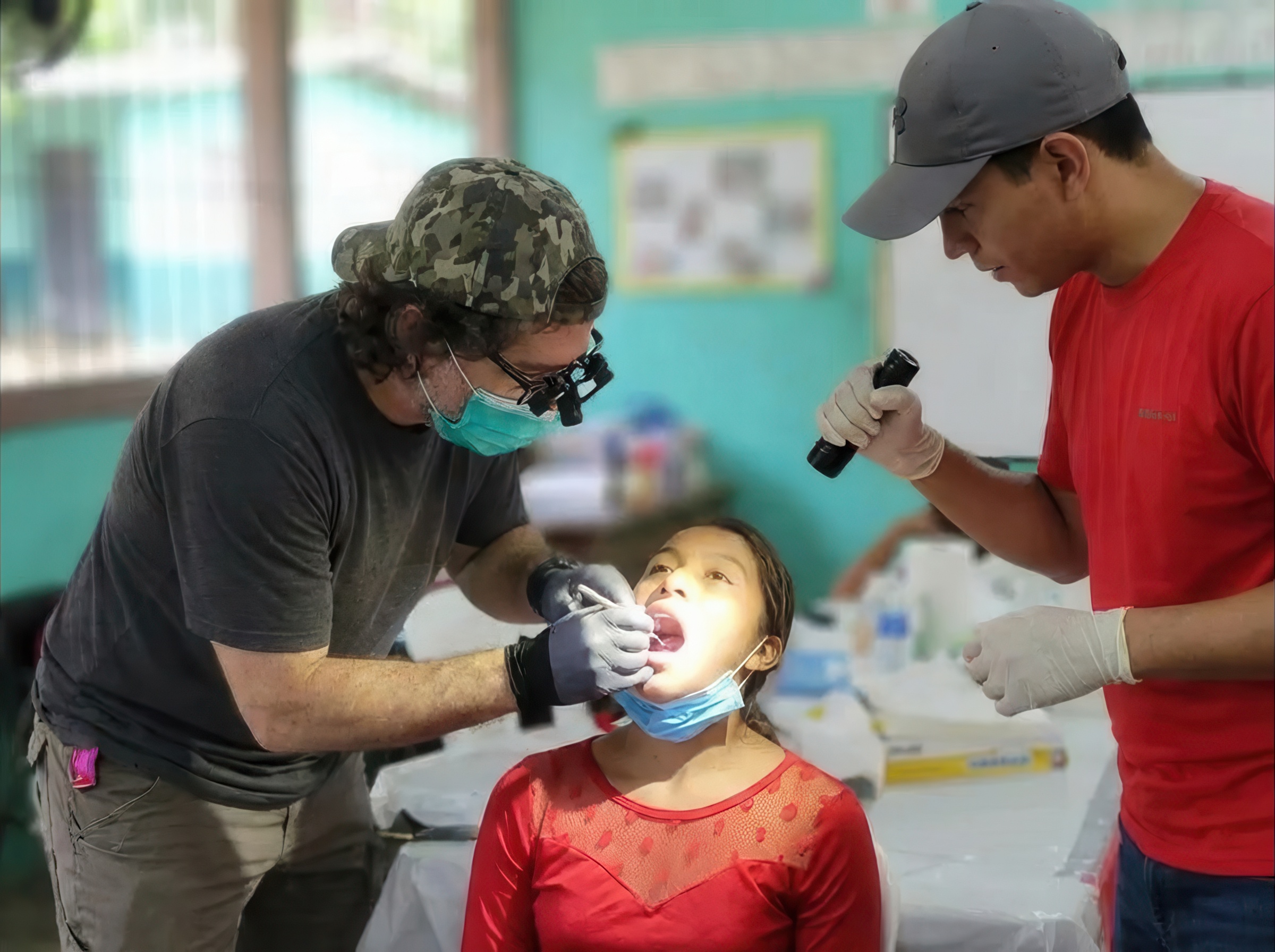 Dr. Nabors doing dental community work overseas.