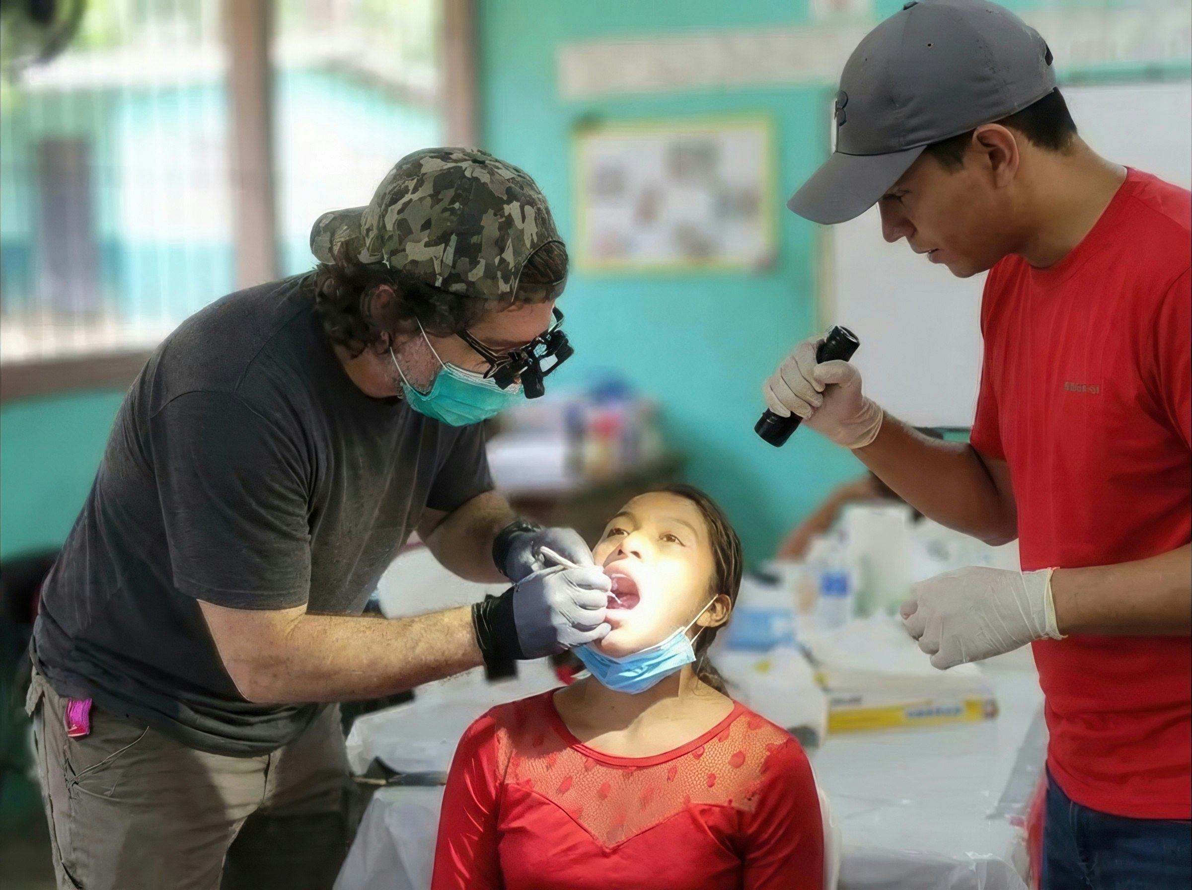 Dr. Nabors doing dental community work overseas.
