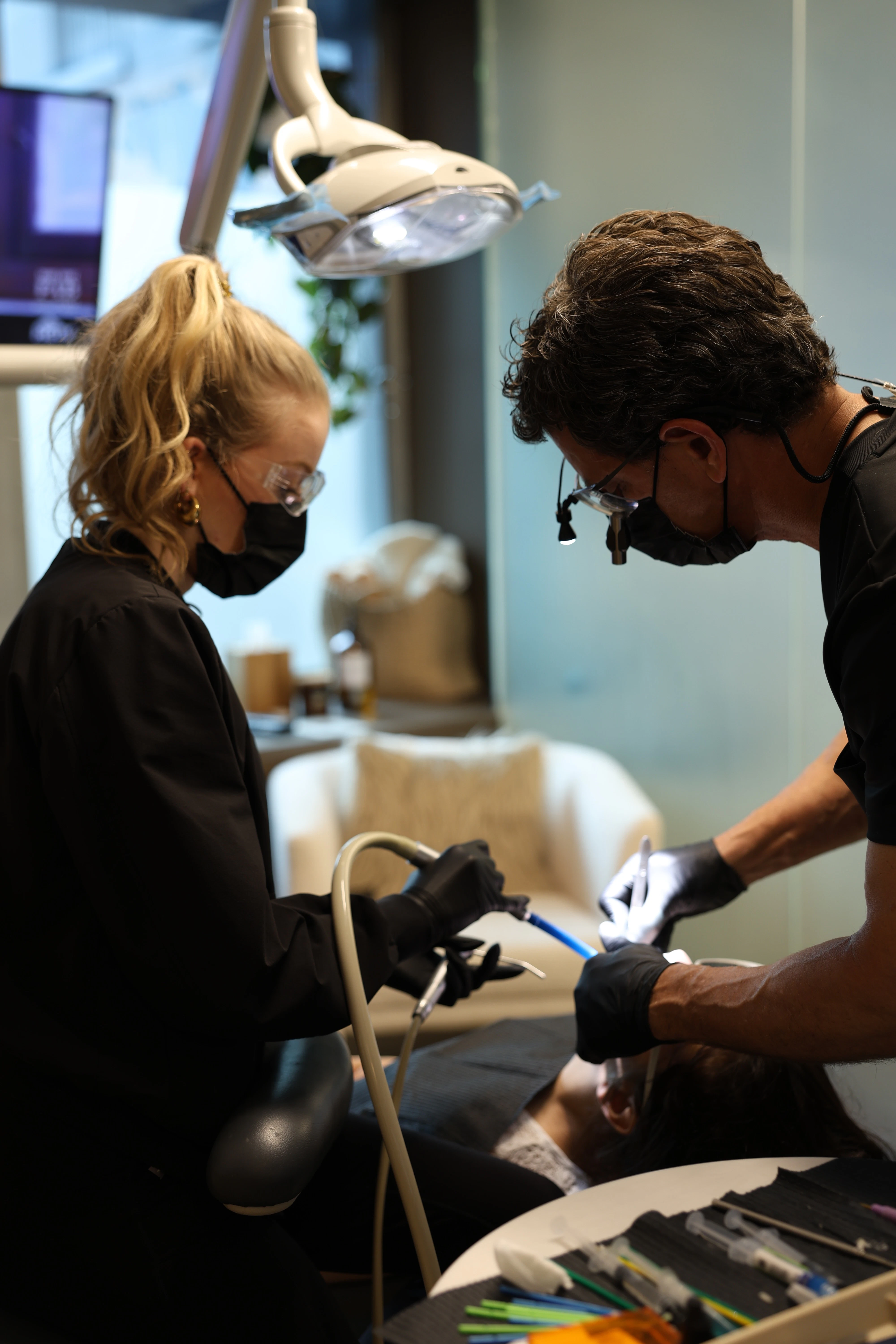 Dr. Nabors working on a patient