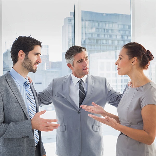 Lawyer, client, and employer in a mediation