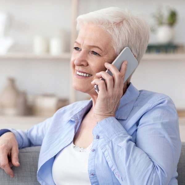 Senior woman on the phone