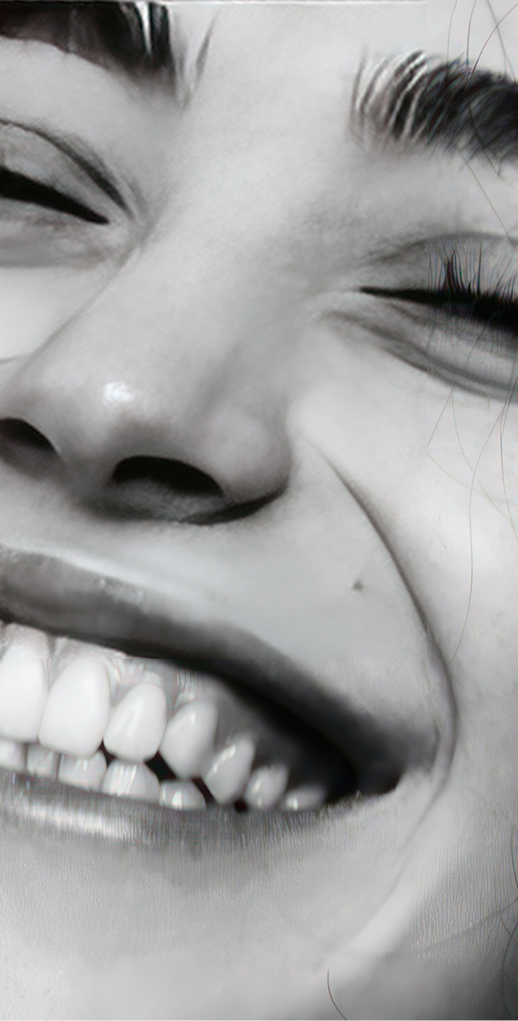 close-up of a woman smiling