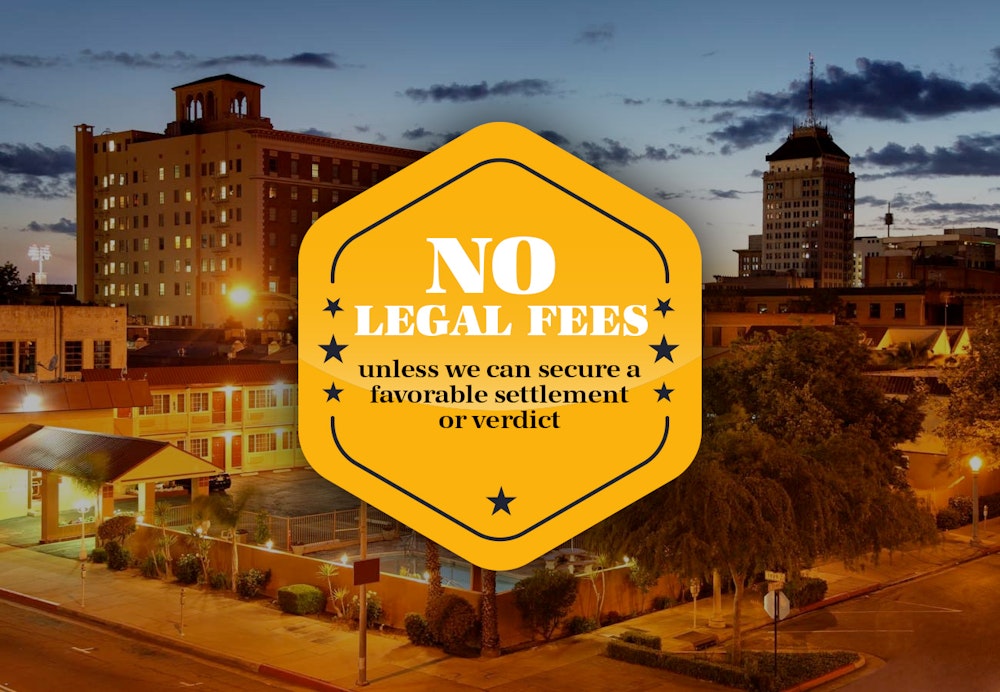 No legal fees unless we can secure a favorable settlement or verdict