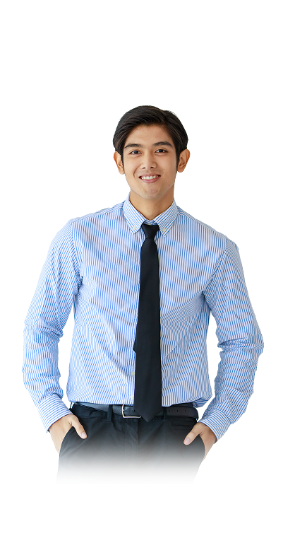 Happy worker in business attire