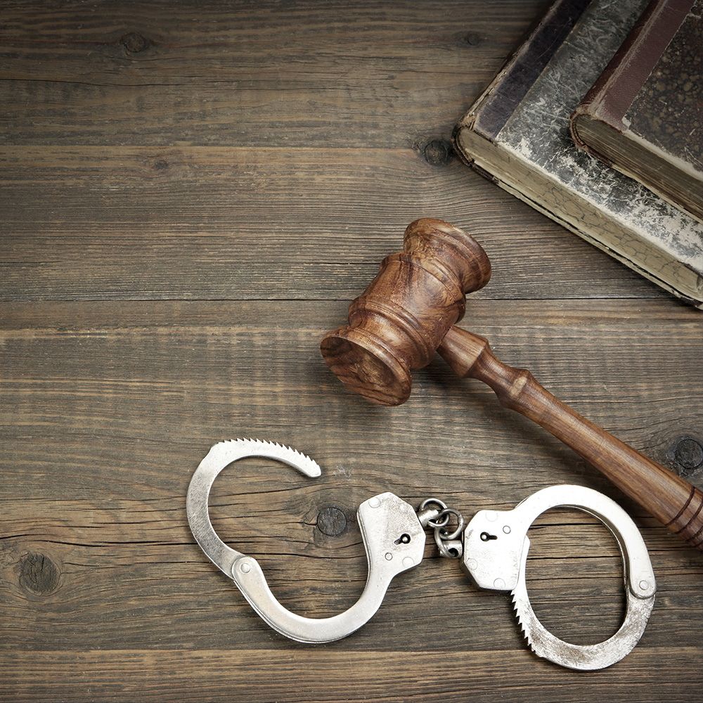 gavel and handcuffs