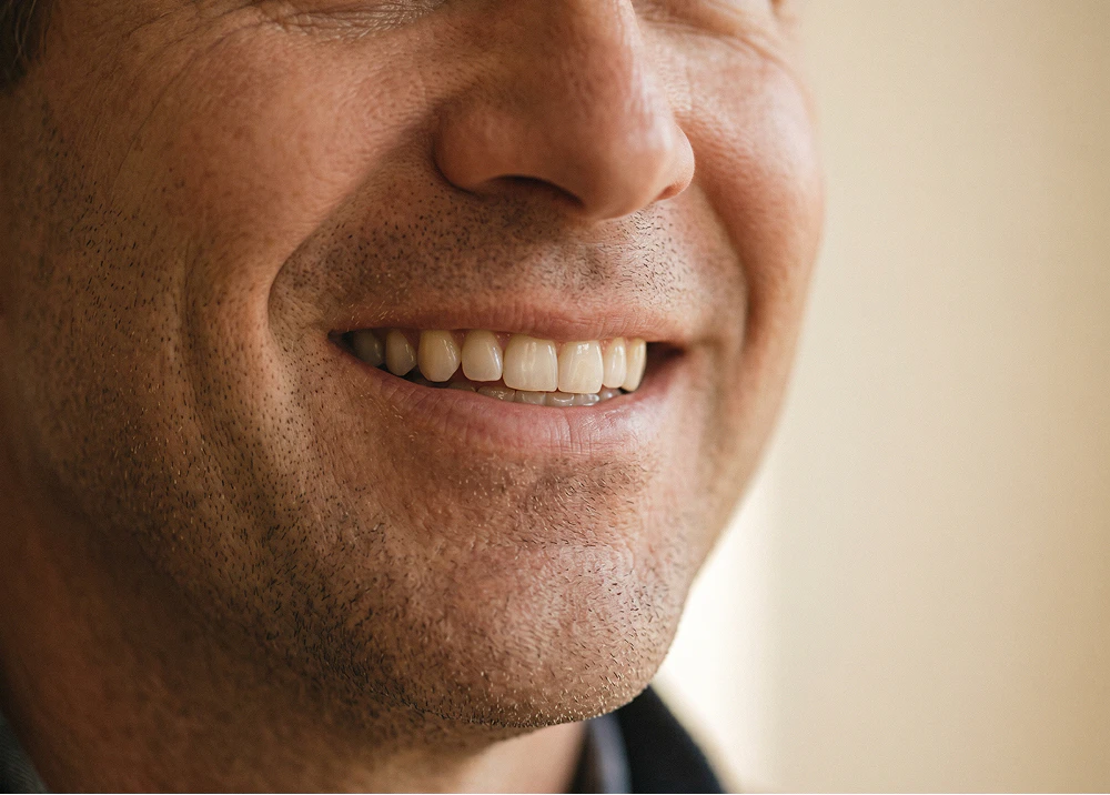 Man smiling 