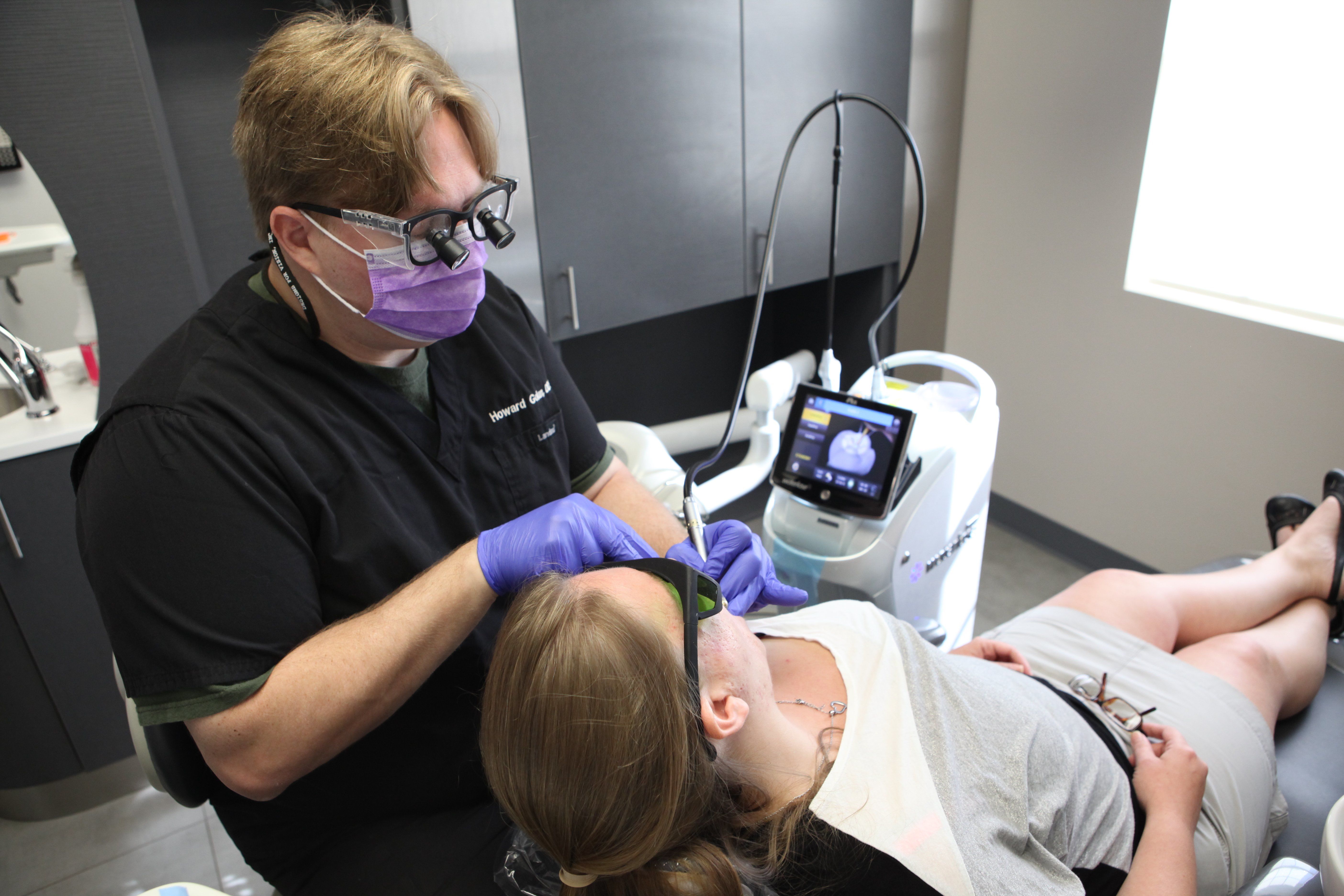 Dr. Golan treating a patient