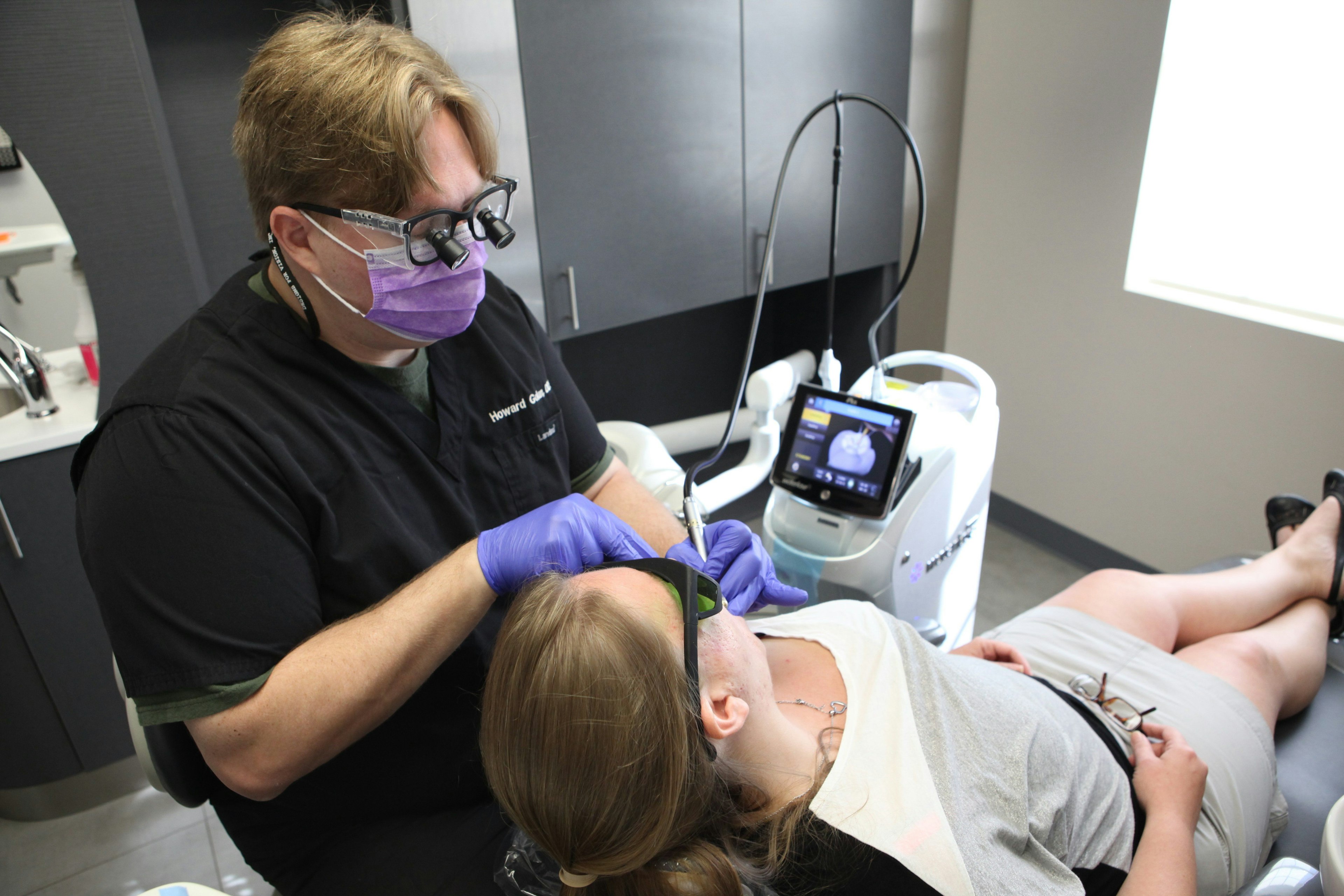 Dr. Golan treating a patient