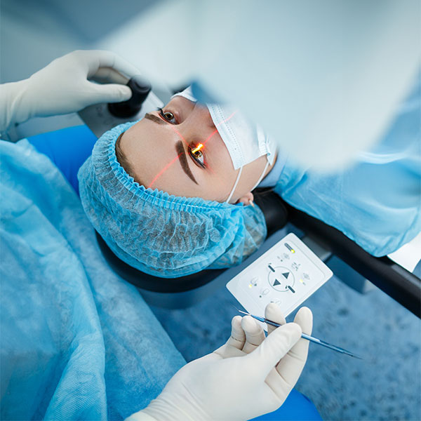 Start of LASIK procedure