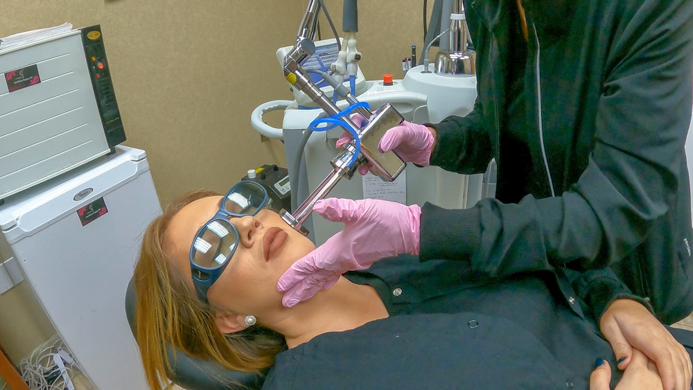 Patient getting plastic surgery