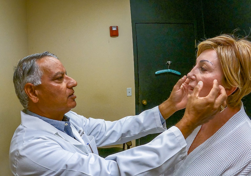 Dr. Jain and patient