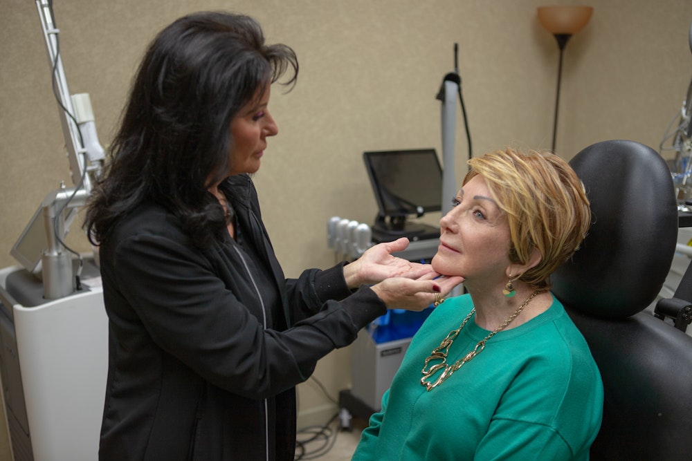 Patient face examination