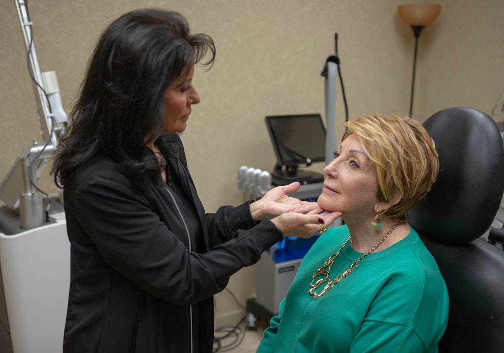 Patient face examination