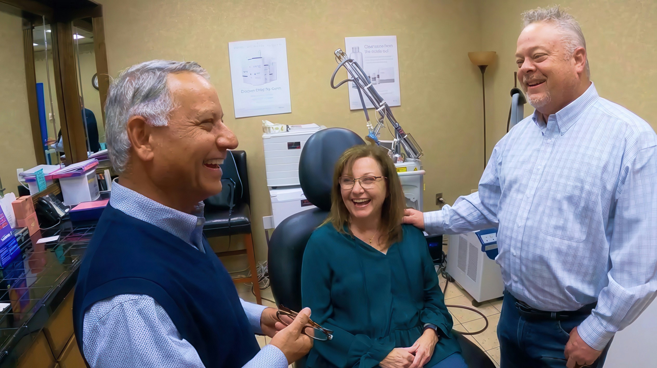 Dr. Jain with real patients