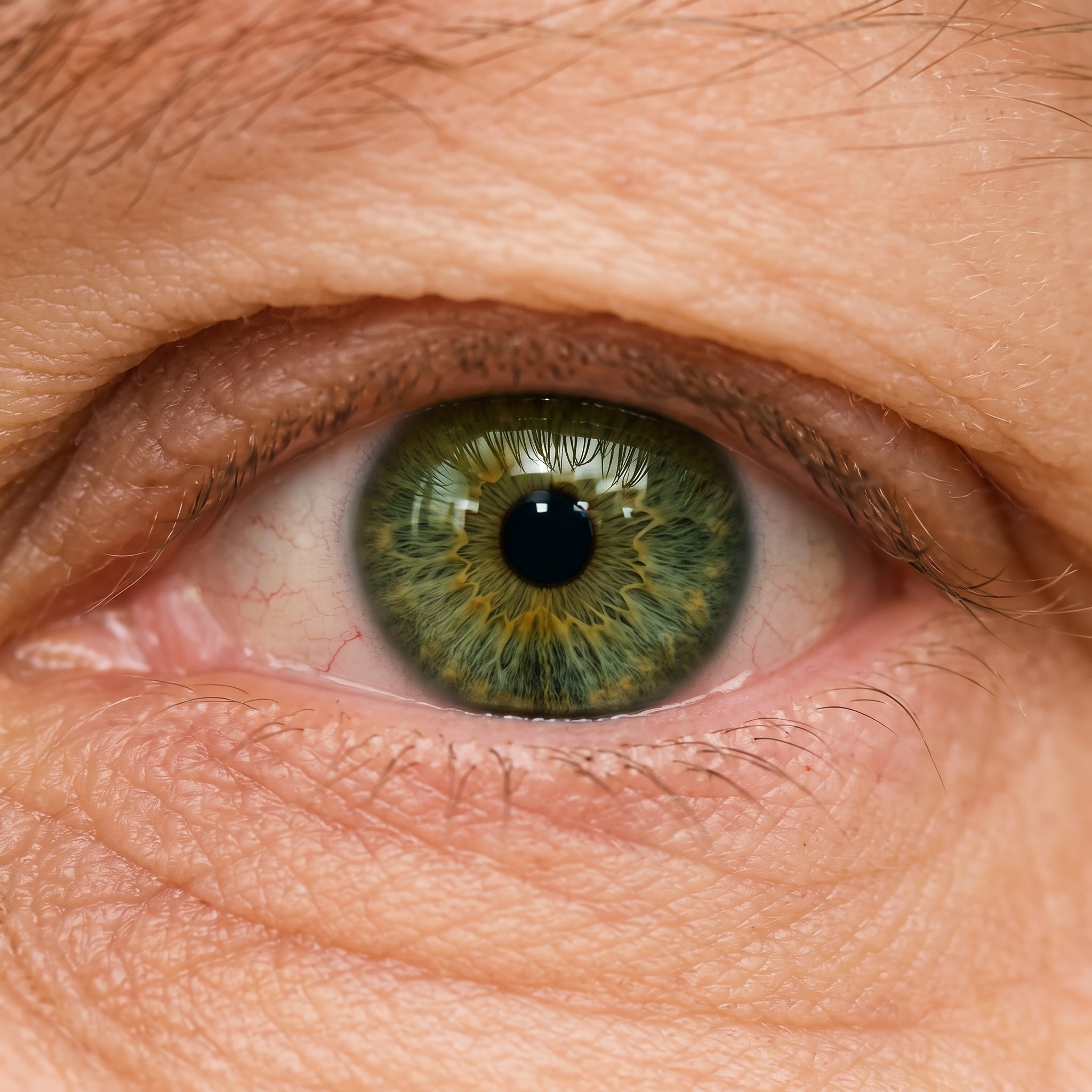 Upper eyelid obstructing vision