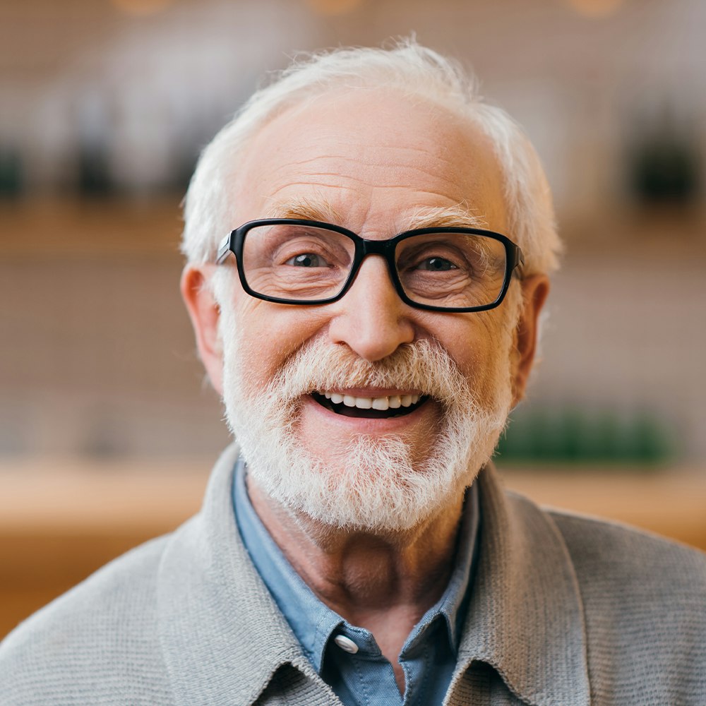 Smiling older man