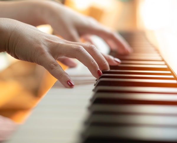 Woman playing piano