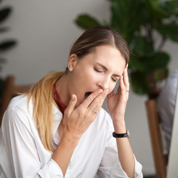Yawning woman