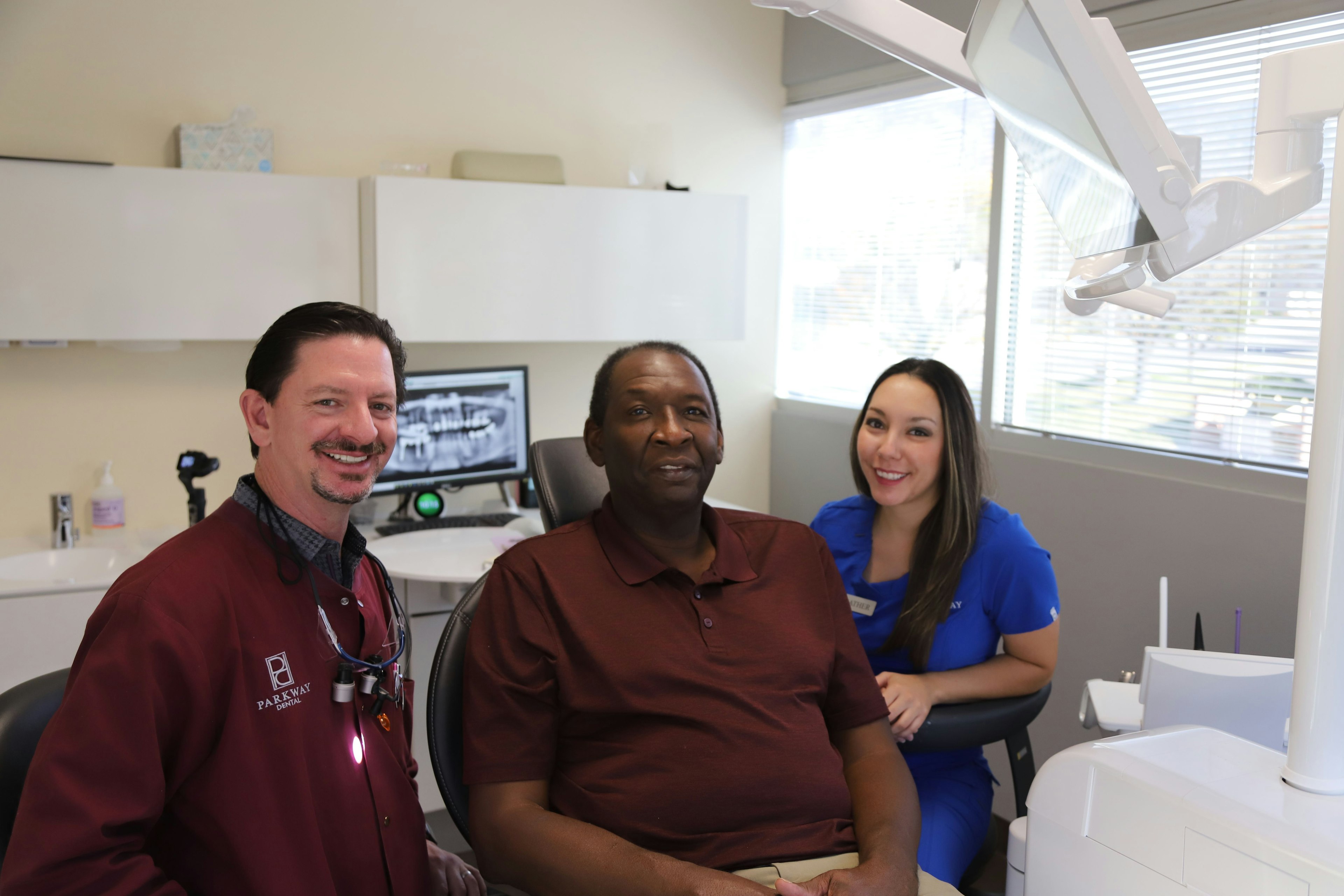 Parkway dentists and patient