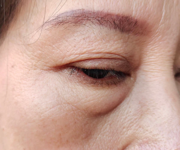 woman with under eye bags