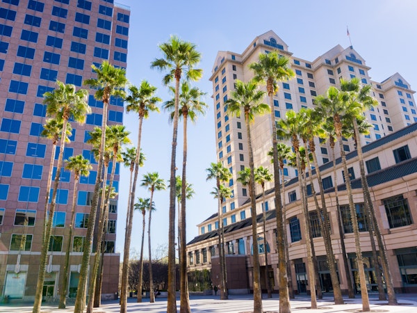 Urban landscape in downtown San Jose, Silicon Valley, California