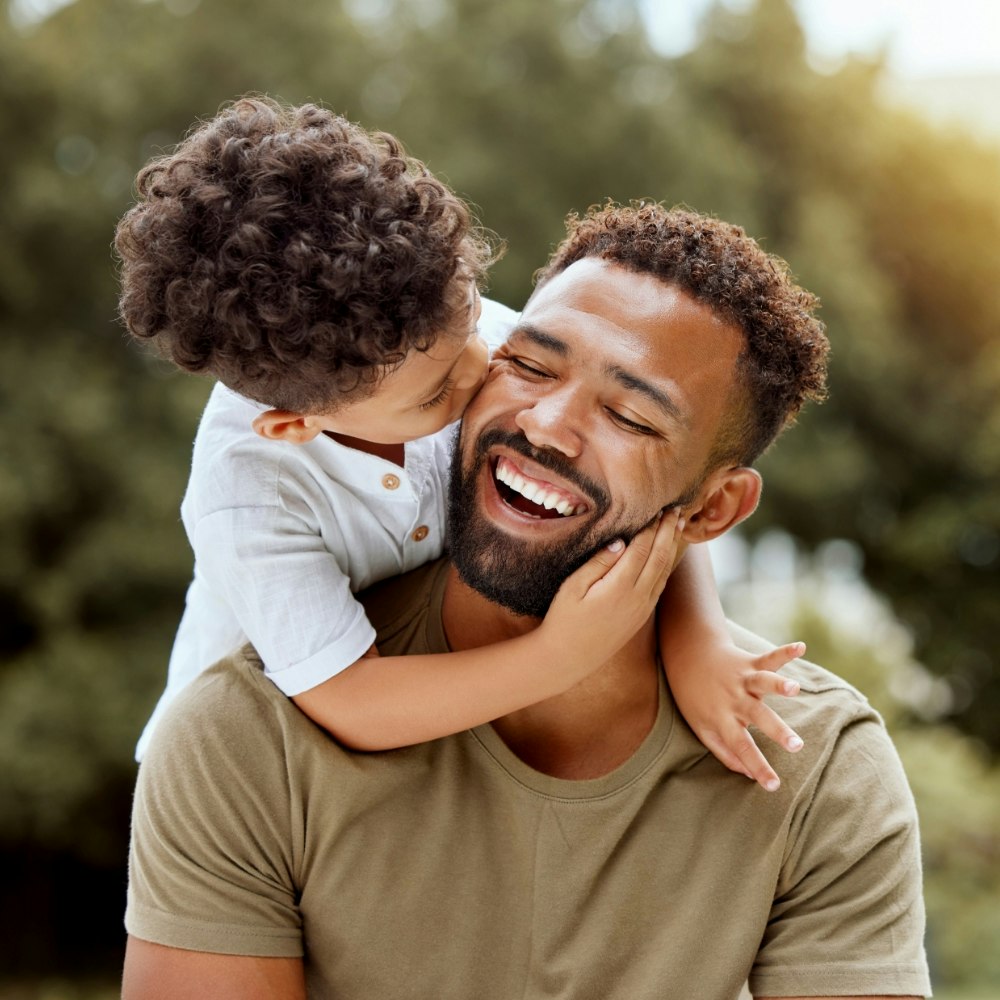 Father and Son happy