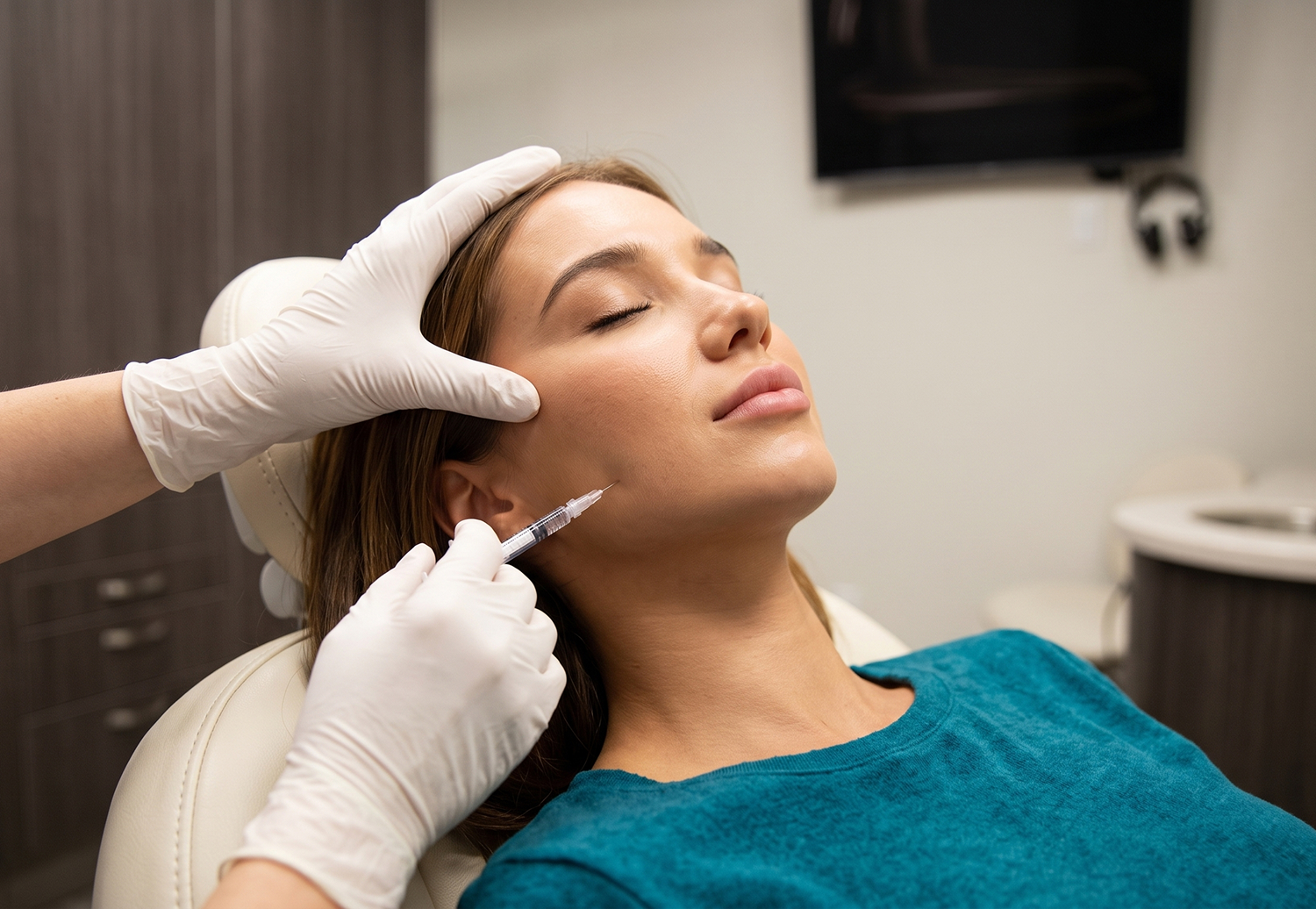Woman getting botox