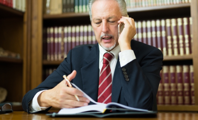 lawyer on the phone