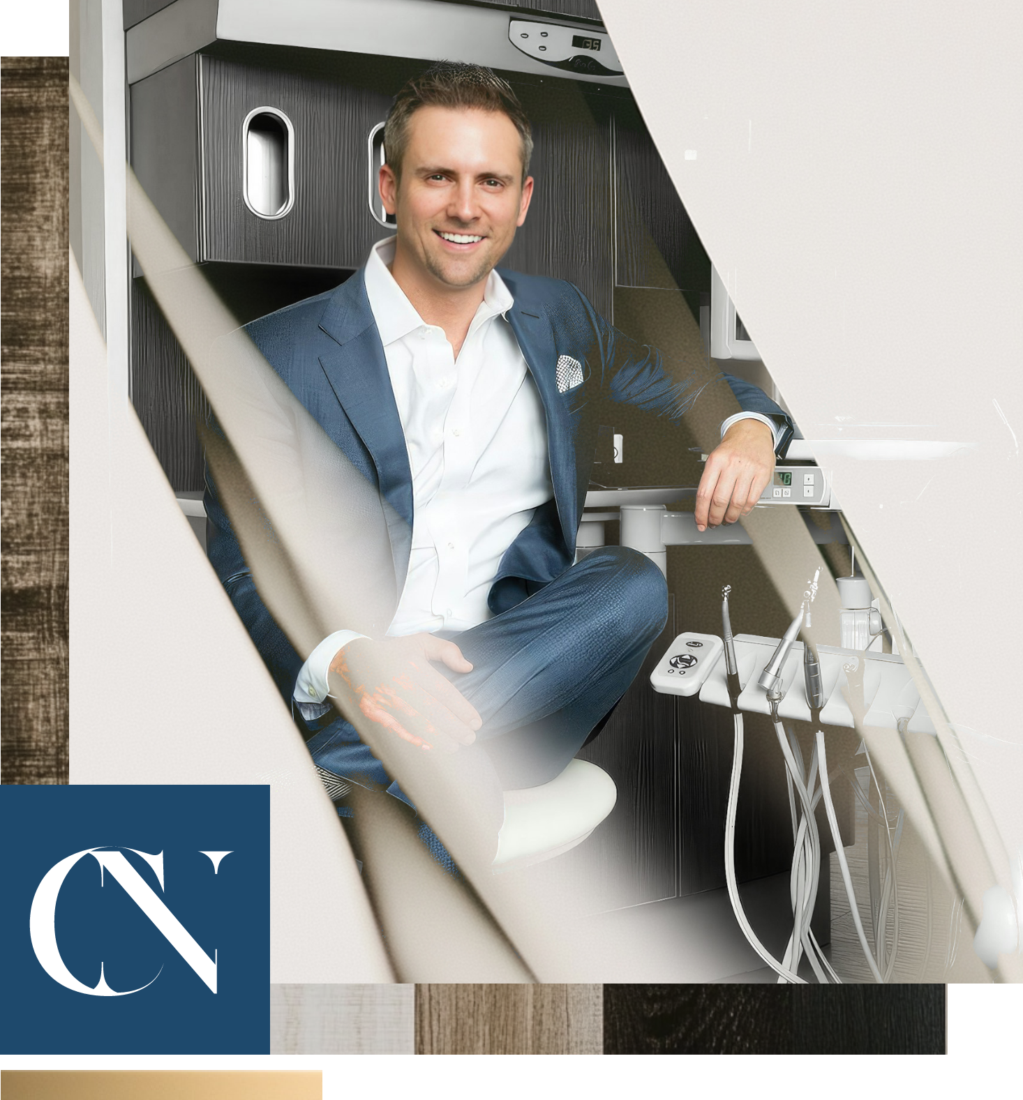 Dr. Newman sitting in an exam room