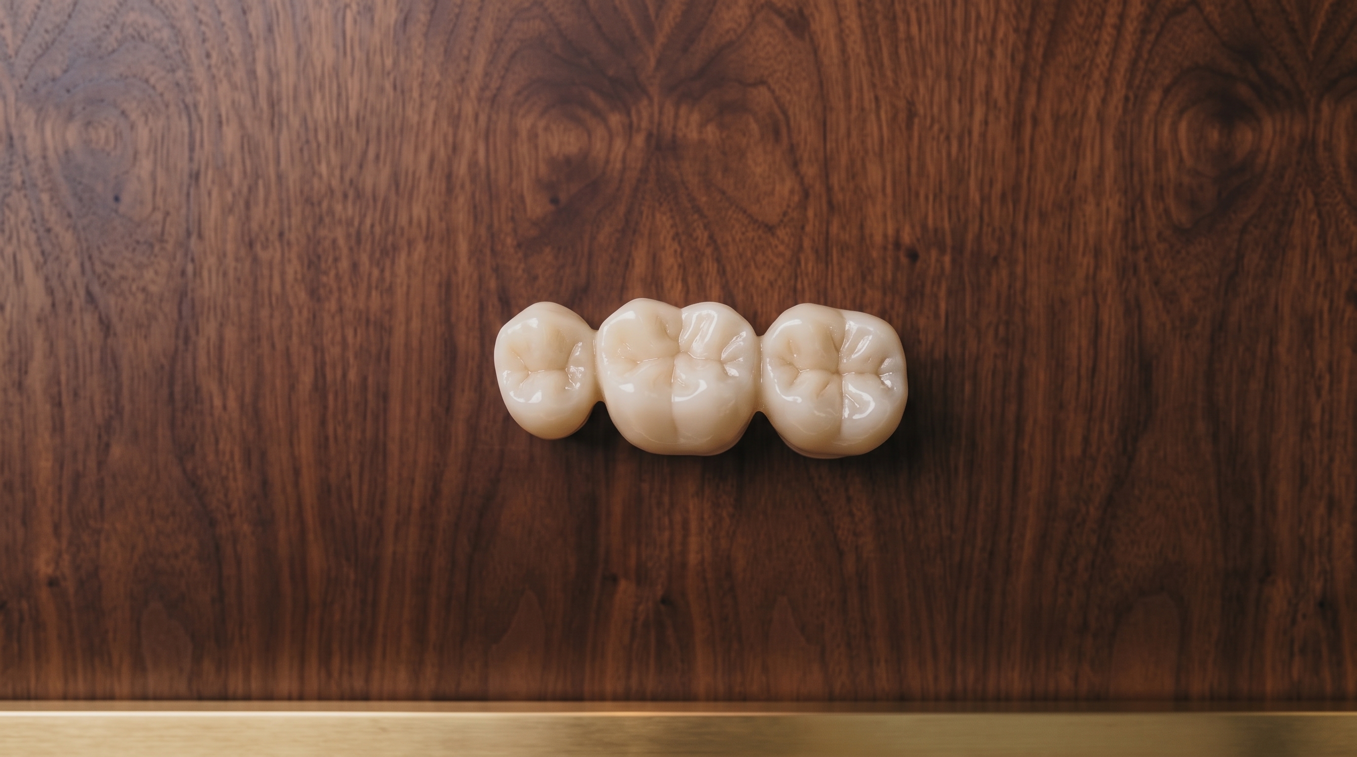 Dental bridge on table