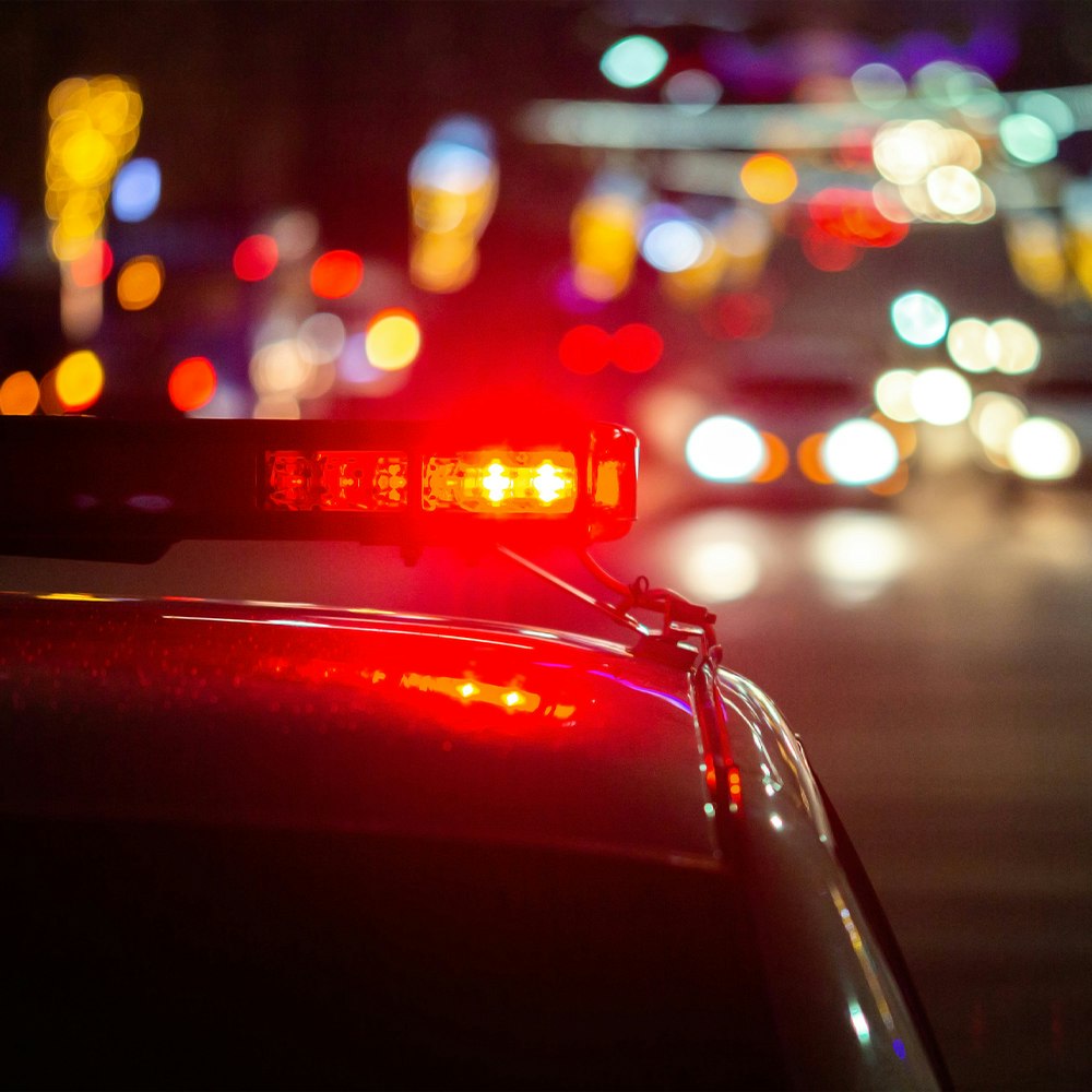 a red police light