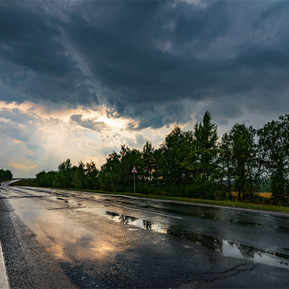 Wet roads