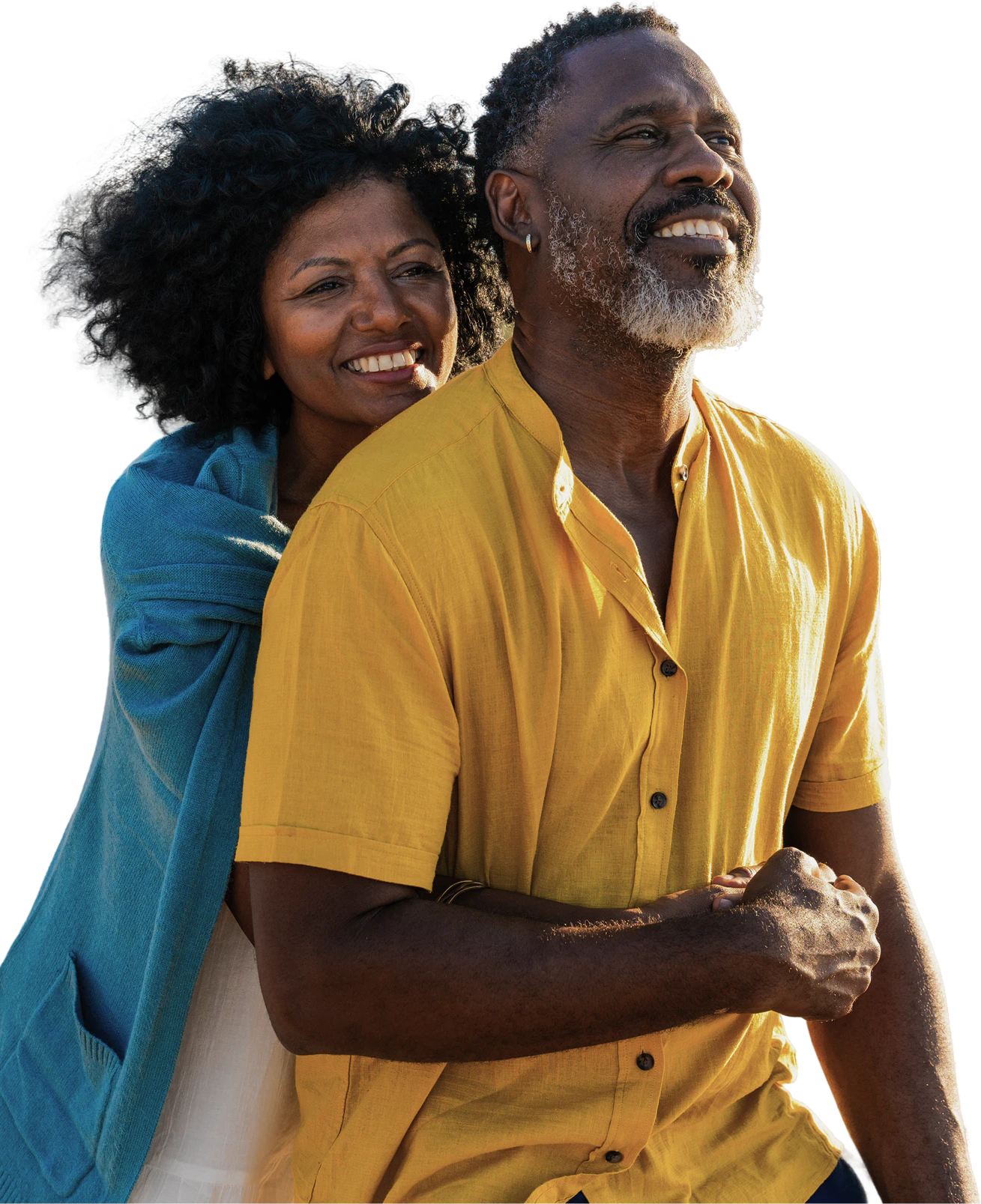 Older couple smiling