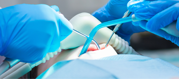 dental patient with sedation machine