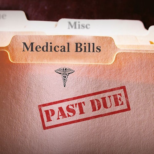 Folder with "Medical Bills" written on tab