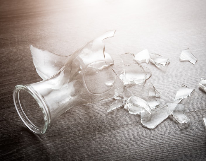 broken glass vase