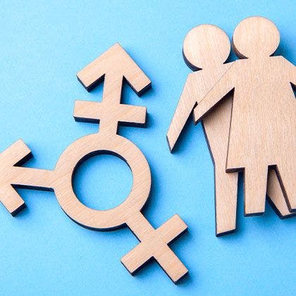 Transgender symbol and male and female figures