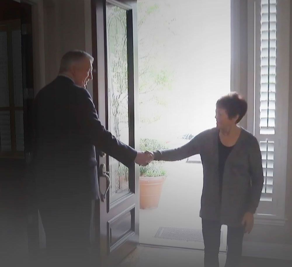 Dan A. Atkerson meeting with a client