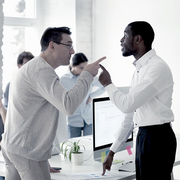 Boss berating employee