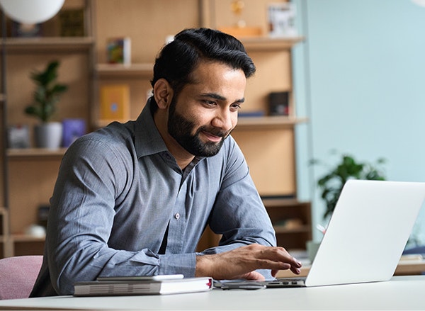 Happy worker after receiving a settlement