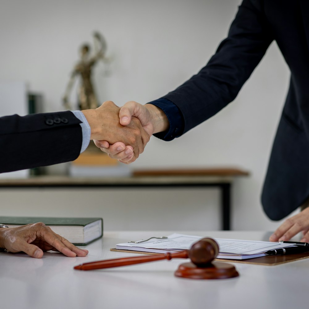 Close-up of a handshake