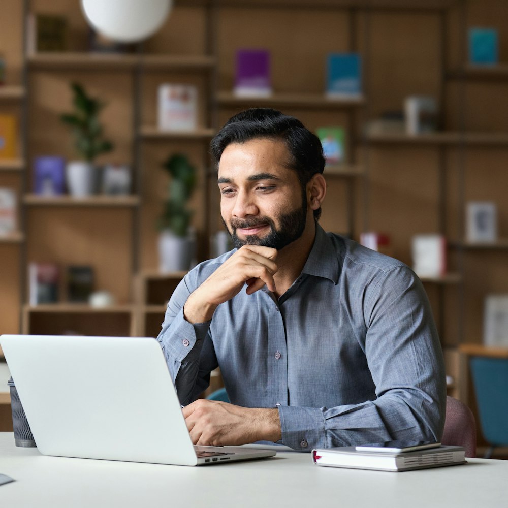 Man working remotely
