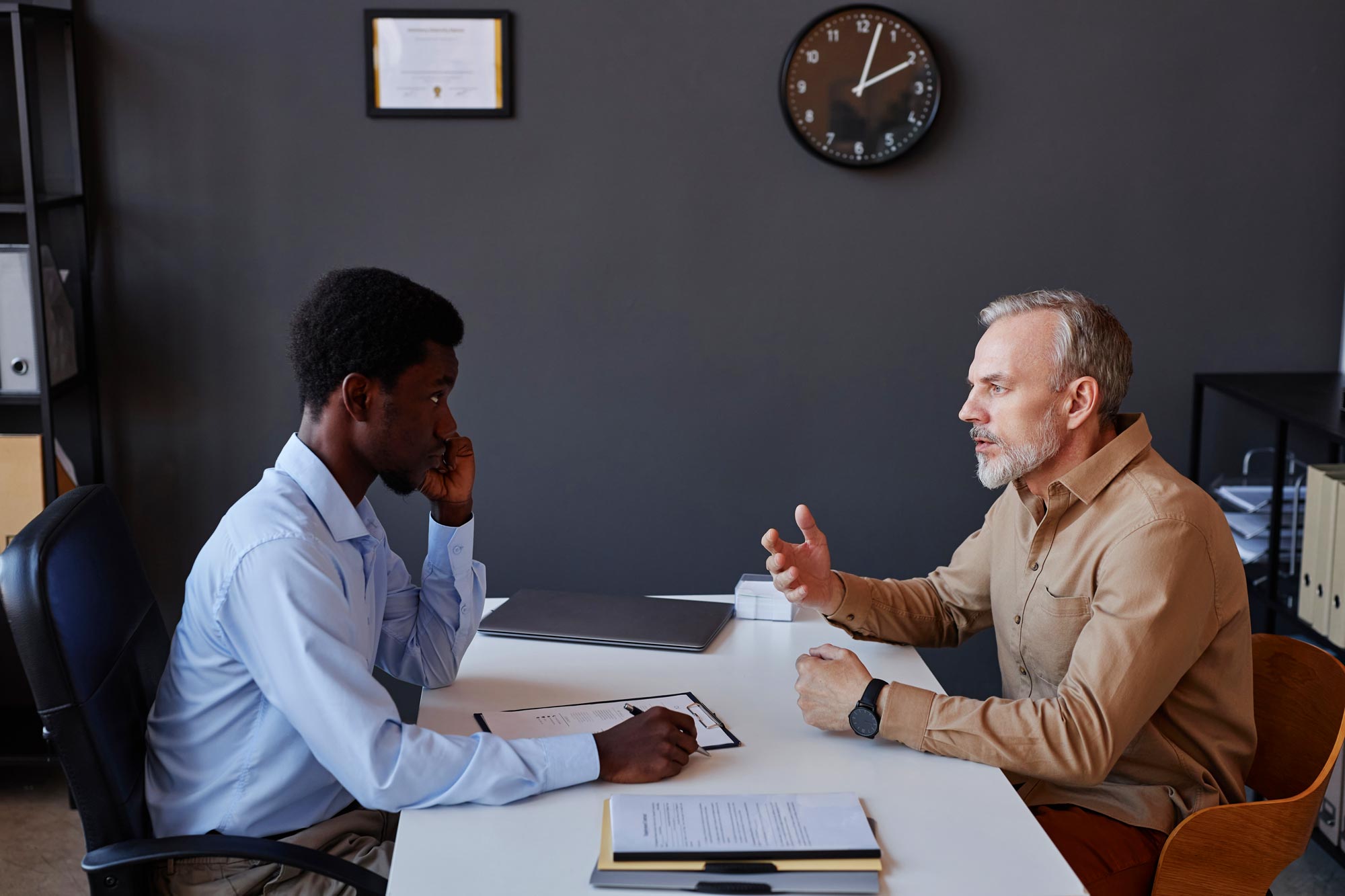 White hiring manager turning down Black applicant