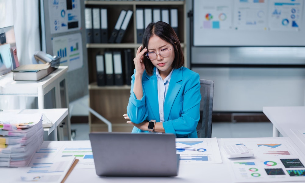 woman at desk